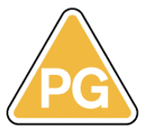 BBFC rating for PG - an orange triangle with large white letters saying PG