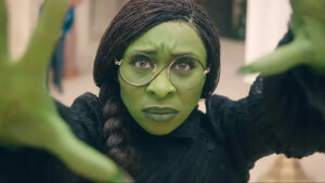 Elphaba looking towards camera